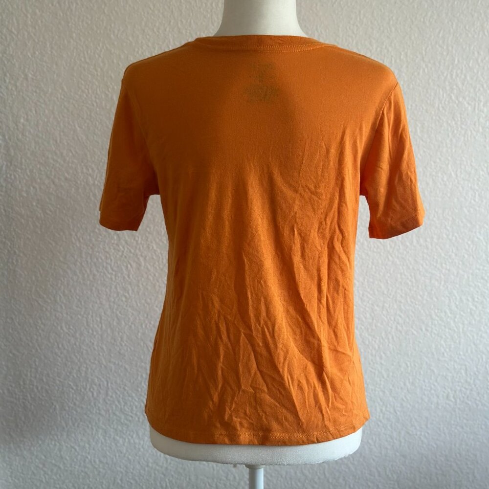 Zoe+Liv Jack O'Lantern Glitter Face Halloween T-Shirt Orange - Medium - Picture 4 of 5